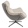 Купить Кресло HUG светло-серый, экокожа, шенилл по низкой цене