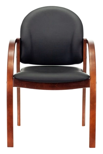 Купить Стул Бюрократ ДЖУНО черный эко.кожа на ножках дерево по выгодной цене