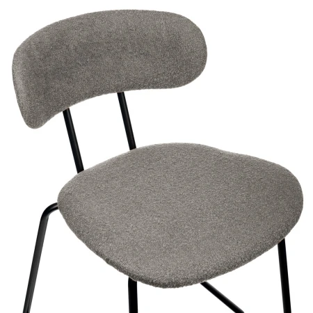Купить Стул полубарный Ant букле серый по выгодной цене для кафе, ресторанов и кухни
