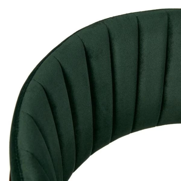 Стул полубарный Turin зеленый с золотыми ножками для кафе, ресторанов и кухни