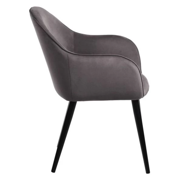 Купить Стул Frida тёмно-серый велюр по низкой цене