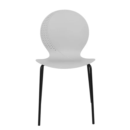 Купить Стул Wave серый с черными ножками по низкой цене