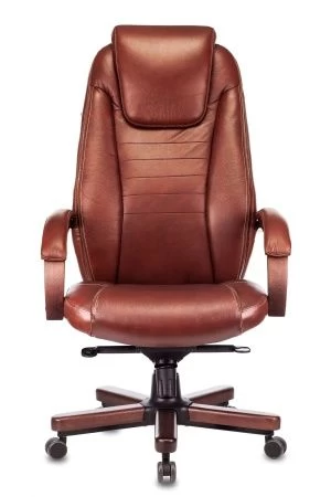 Кресла руководителя - Кресло руководителя Бюрократ T-9923WALNUT светло-коричневый Leather Eichel кожа крестовина металл/дерево