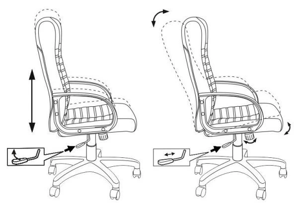 Кресло руководителя Бюрократ KB-10LITE черный эко.кожа крестовина пластик | Купить в КупиКресла.ру