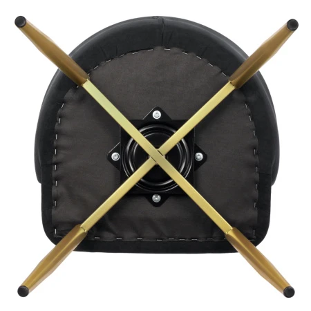 Купить Стул Paola графит, матовое золото, на поворотном механизме по низкой цене