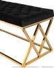 Банкетка-скамейка ИНСИГНИЯ золото велюр черный