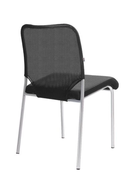 Офисный стул Amigo silver (Амиго) сильвер (Ткань-сетка Черный)