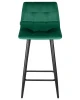 Купить Стул полубарный DOBRIN OLIVIA, черные матовые ножки, зелёный велюр (108-64) по выгодной цене для кафе, ресторанов и кухни