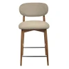 Купить Стул полубарный Lucas 3 латте букле ножки цвета орех по выгодной цене для кафе, ресторанов и кухни