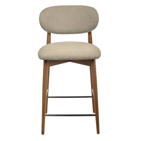 Купить Стул полубарный Lucas 3 латте букле ножки цвета орех по выгодной цене для кафе, ресторанов и кухни