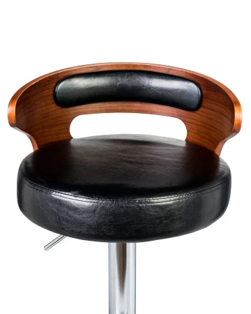 Купить Набор 2 шт Стул барный DOBRIN FRED, коричневое дерево, чёрный в интернет-магазине КупиКресла.ру