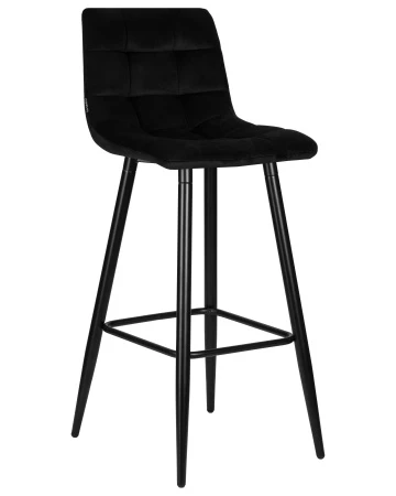Купить Набор 2 шт Стул барный DOBRIN NICOLE, черные матовые ножки, черный велюр (108-77) в интернет-магазине КупиКресла.ру