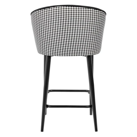 Купить Стул полубарный Paola чёрный с жаккардом по выгодной цене для кафе, ресторанов и кухни