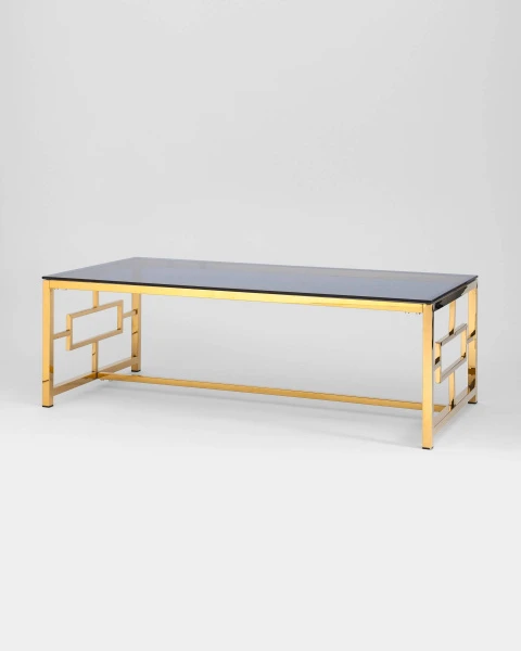 Купить Журнальный стол 120*60 БРУКЛИН золото стекло smoke по низкой цене