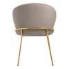 Купить Стул-полукресло Emil латте с золотыми ножками по низкой цене