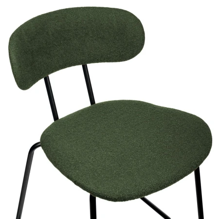 Купить Стул полубарный Ant букле зеленый по выгодной цене для кафе, ресторанов и кухни