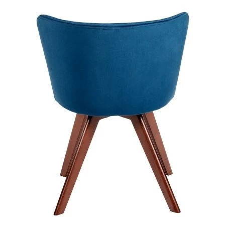 Купить Стул Bella синий, темный орех в интернет-магазине КупиКресла.ру