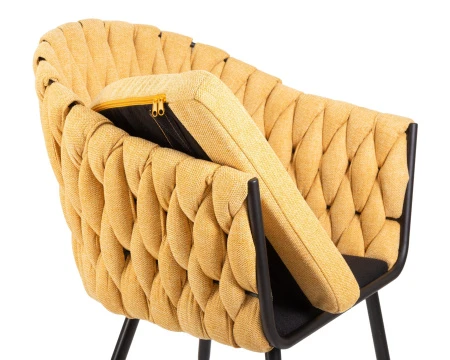 Купить Стул обеденный DOBRIN MATILDA, жёлтая ткань (LAR 275-8) в интернет-магазине КупиКресла.ру