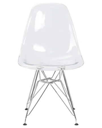 Купить Набор 4 шт Стул обеденный DOBRIN DSR CASPER, ножки хром, цвет прозрачный в интернет-магазине КупиКресла.ру