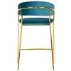 Купить Стул полубарный Turin бирюзовый с золотыми ножками по выгодной цене для кафе, ресторанов и кухни