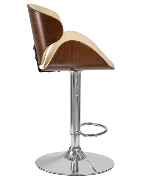 Купить Набор 2 шт Стул барный DOBRIN KARTER, коричневое дерево, кремовый по низкой цене