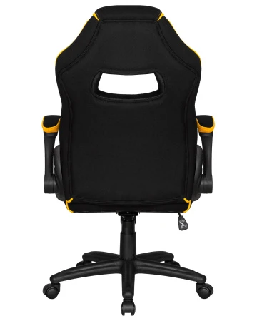 Кресла для геймеров - Кресло игровое DOBRIN RICK, черно-желтая ткань