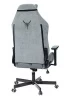 Кресла для геймеров - Кресло игровое Knight N1 Fabric серо-голубой Light-28 с подголов. крестов. металл
