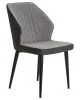 Купить Стул обеденный DOBRIN KEVIN (черные матовые ножки, Сиденье серая ткань FC-09, Спинка антрацит кожзам RU-08) в интернет-магазине КупиКресла.ру