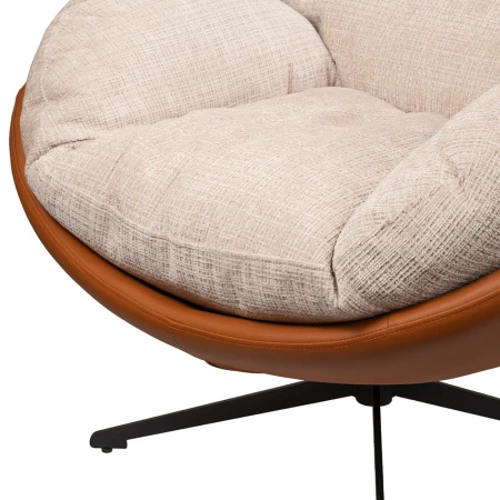 Купить Кресло BLISS оранж/серый, экокожа, шенилл по низкой цене