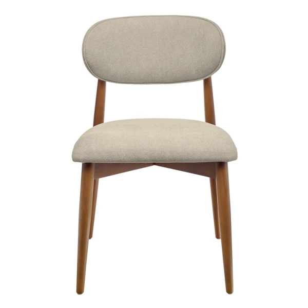 Купить Стул Lucas 3 латте букле с ножками цвета орех по низкой цене