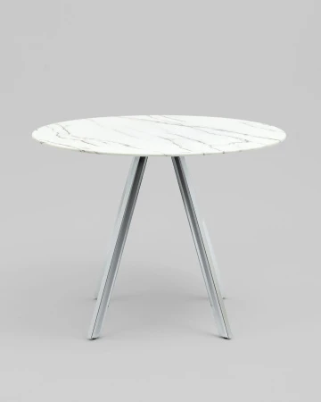 Купить Стол обеденный Хьюстон D100 белый стеклянный по низкой цене