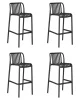 Набор 4 шт Стул барный DOBRIN CHLOE BAR, темно-серый