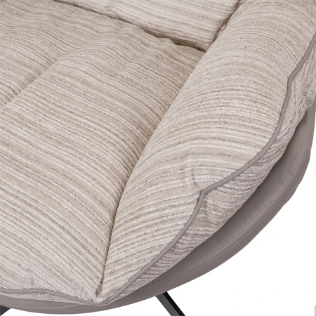 Купить Кресло HUG серый в полоску, экокожа, шенилл по низкой цене