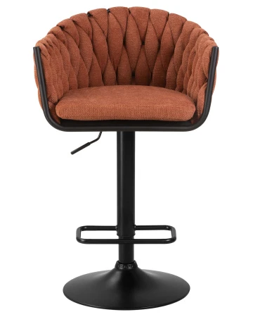 Купить Стул барный DOBRIN LEON, оранжевая ткань (LAR 275-27) по выгодной цене для кафе, ресторанов и кухни
