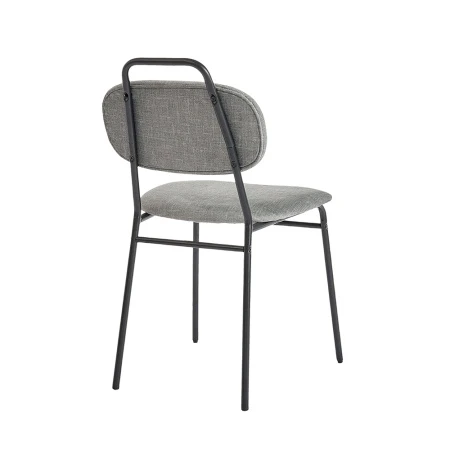 Купить Стул MOLLY разборный черный каркас серое сиденье по низкой цене