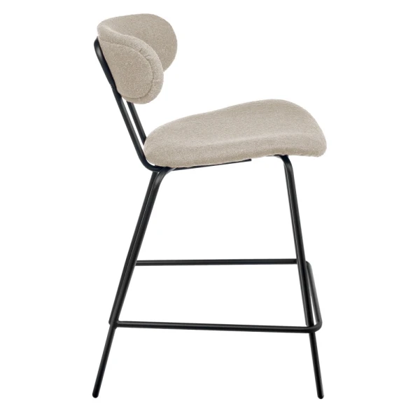 Стул полубарный Ant букле латте для кафе, ресторанов и кухни