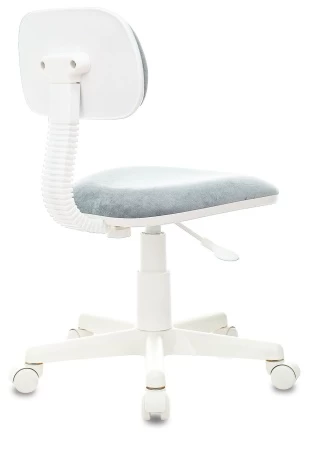 Детские компьютерные кресла - Кресло детское Бюрократ CH-W201NX серо-голубой Light-28 крестов. пластик белый пластик белый