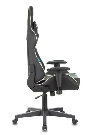 Кресла для геймеров - Кресло игровое Zombie A4 черный/белый искусственная кожа с подголов. крестовина пластик