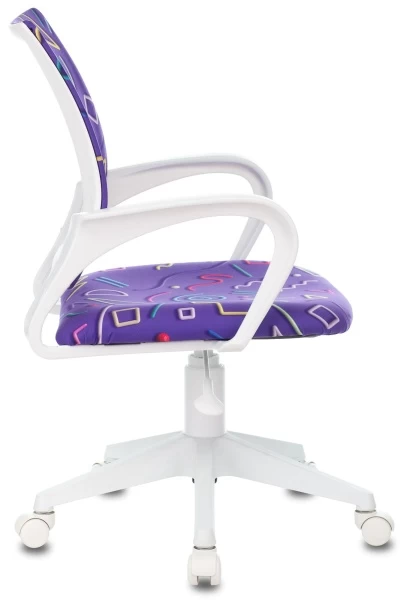 Кресло детское Бюрократ KD-W4 фиолетовый Sticks 08 крестовина пластик белый пластик белый | Купить в КупиКресла.ру