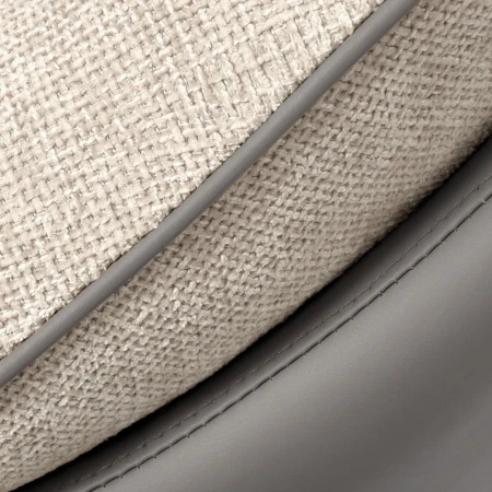 Купить Комплект кресло HUG светло-серый, экокожа, шенилл с оттоманкой светло-серый, экокожа по низкой цене