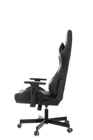 Кресла для геймеров - Кресло игровое Knight ARMOR черный ромбик эко.кожа с подголов. крестов. металл