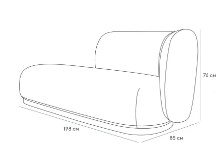 Купить Кушетка Lucca правая по низкой цене