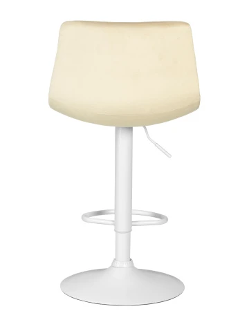 Купить Стул барный DOBRIN TAILOR WHITE, бежевый велюр (MJ9-10) по выгодной цене для кафе, ресторанов и кухни