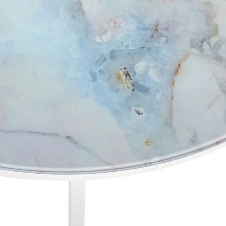 Купить Набор кофейных столиков Tango бежевый мрамор с белыми ножками, 2шт по низкой цене