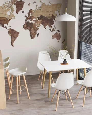 Купить Стол обеденный Стокгольм раскладной 120-160*80 белый по низкой цене