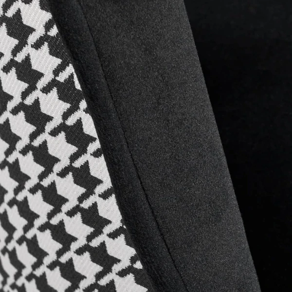 Стул полубарный Paola чёрный с жаккардом для кафе, ресторанов и кухни