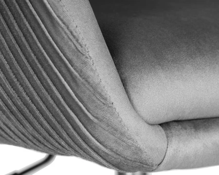 Купить Кресло дизайнерское DOBRIN EDISON, серый велюр (1922-19) по низкой цене