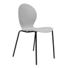 Стул Wave серый с черными ножками