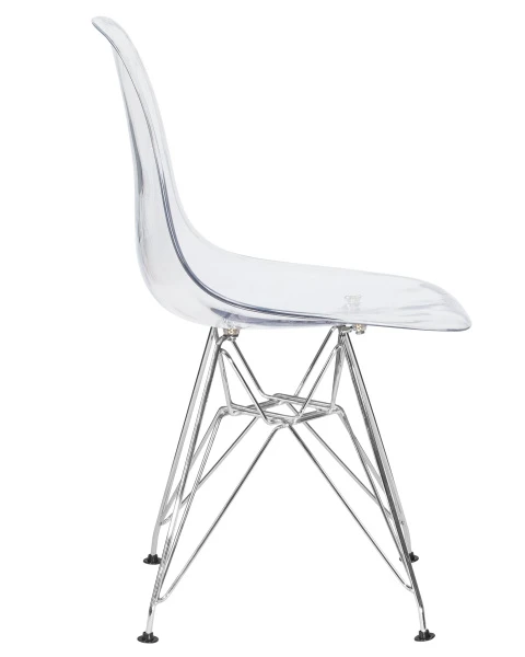 Купить Стул обеденный DOBRIN DSR CASPER, ножки хром, цвет прозрачный по низкой цене