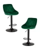 Набор 2 шт Стул барный DOBRIN LOGAN BLACK, зеленый велюр (MJ9-88)